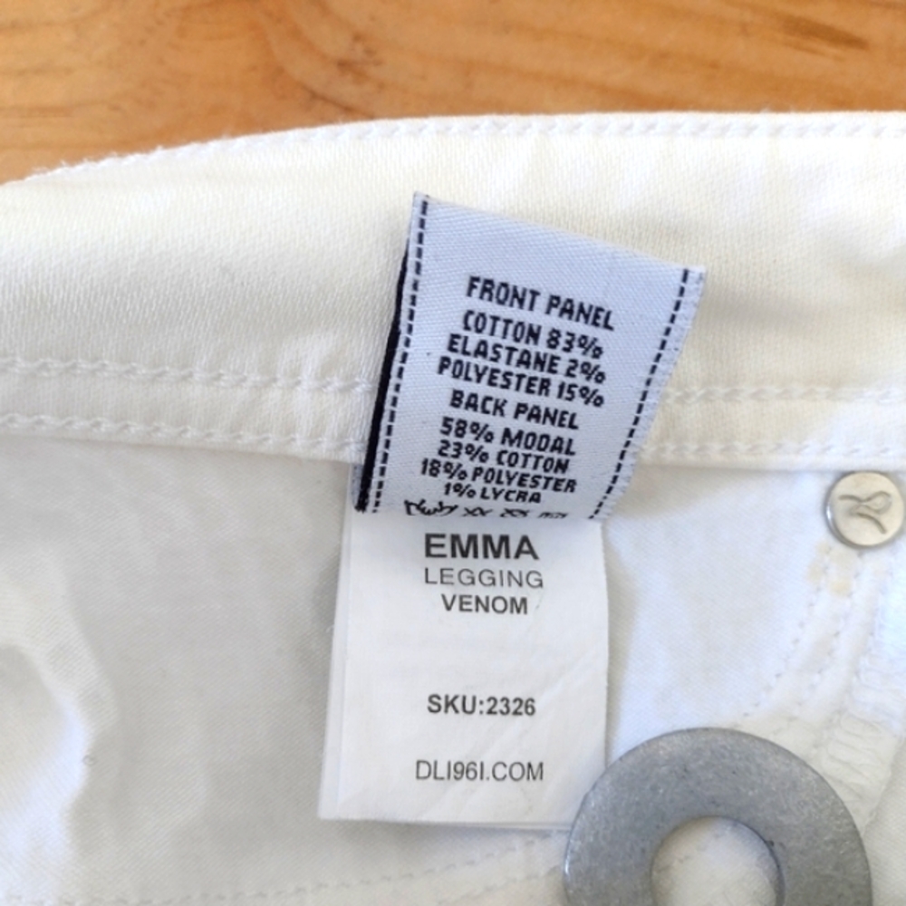 DL 1961 White Emma Legging in Venom Size 29 Snakeskin Embossed Print - Picture 10 of 15